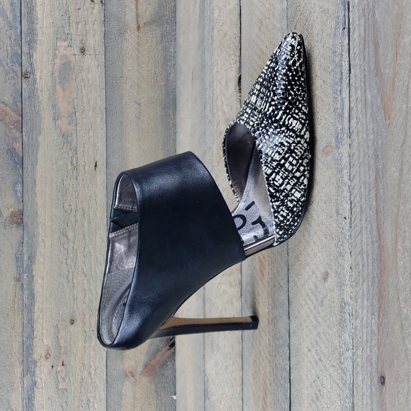 Sam Edelman Shoes - Sam Edelman Woman's  Leather Monroe  Heels  Black White